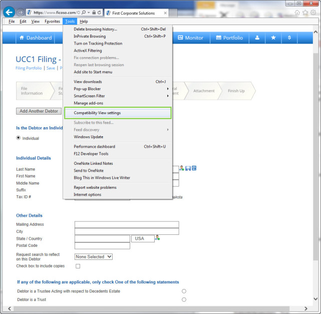 Compatibility mode Internet Explorer