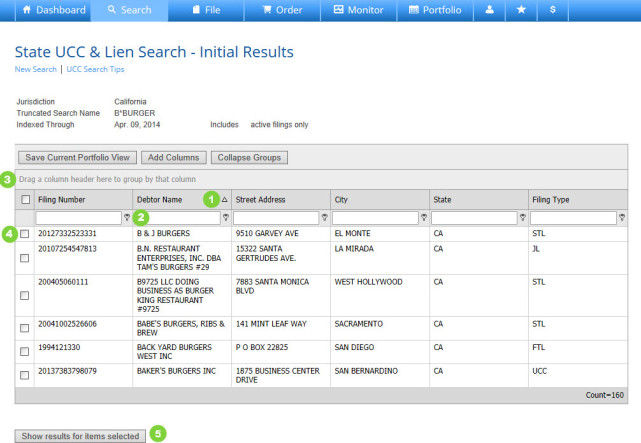 Initial Results and Advanced Filtering