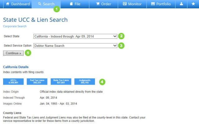 Perform Debtor Name Search