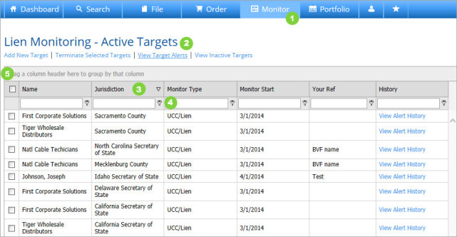 View Active Targets